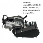 2 Stroke Engine Motor with Gear Box for 47cc 49cc 50cc Mini Pocket Bike Gas G-Scooter ATV Quad Bicycle Dirt Pit Bikes