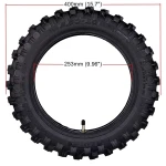 2.50x10 Tyre 2.5-10 - Tire with TR4 Inner Tube for Mini Dirt Bike | 50cc, 49cc, pocket bike