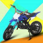 Dirt Bike for Kids with Free Kids Protective Gear Set (7-11 years), 50cc Petrol Bike with 2-Stroke Engine