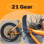 Fat tyre bicycle | The new Mountain Fat Bike | For man &amp; woman- 26 inch 21 speed| Steel frame | Disc break-2023 Model