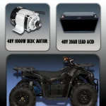 Phantom ATV 48V Electric atv india | with high power BLDC motor 1000W | head lights | electric Key start